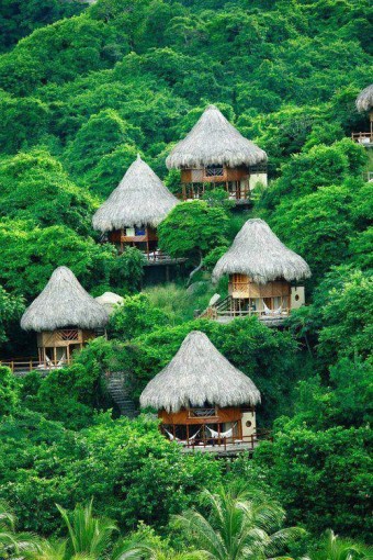 Thailand Huts on Hillside